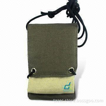 Special Elastic Closure Mobile Pouch, Made of Canvas/Cloth